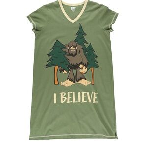 EUC- Lazy One ‘I Believe’ Sasquatch Nightshirt